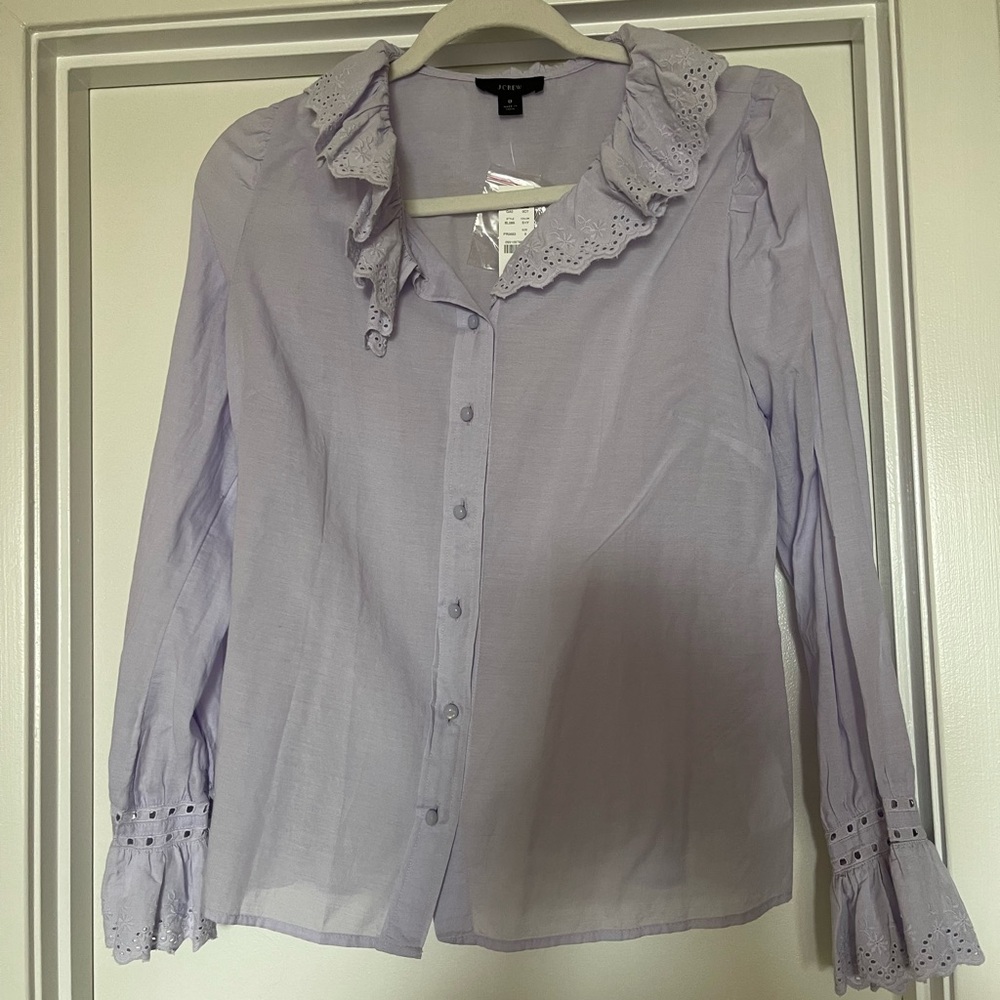 NWT | J.Crew | light purple button down | size 8
